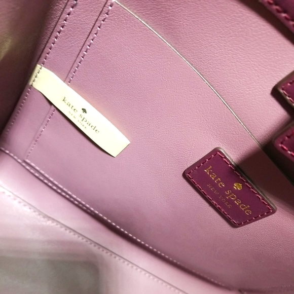 Kate Spade Mini Nelle Putnam Drive Convertible Tote in Plum Leather - Picture 10 of 12